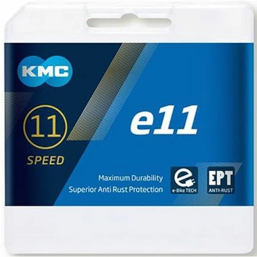 KMC - E11 EPT - Chaîne Compatible 11 Vitesses - 122 Maillons 3 KMC - E11 EPT - Chaîne Compatible 11 Vitesses - 122 Maillons