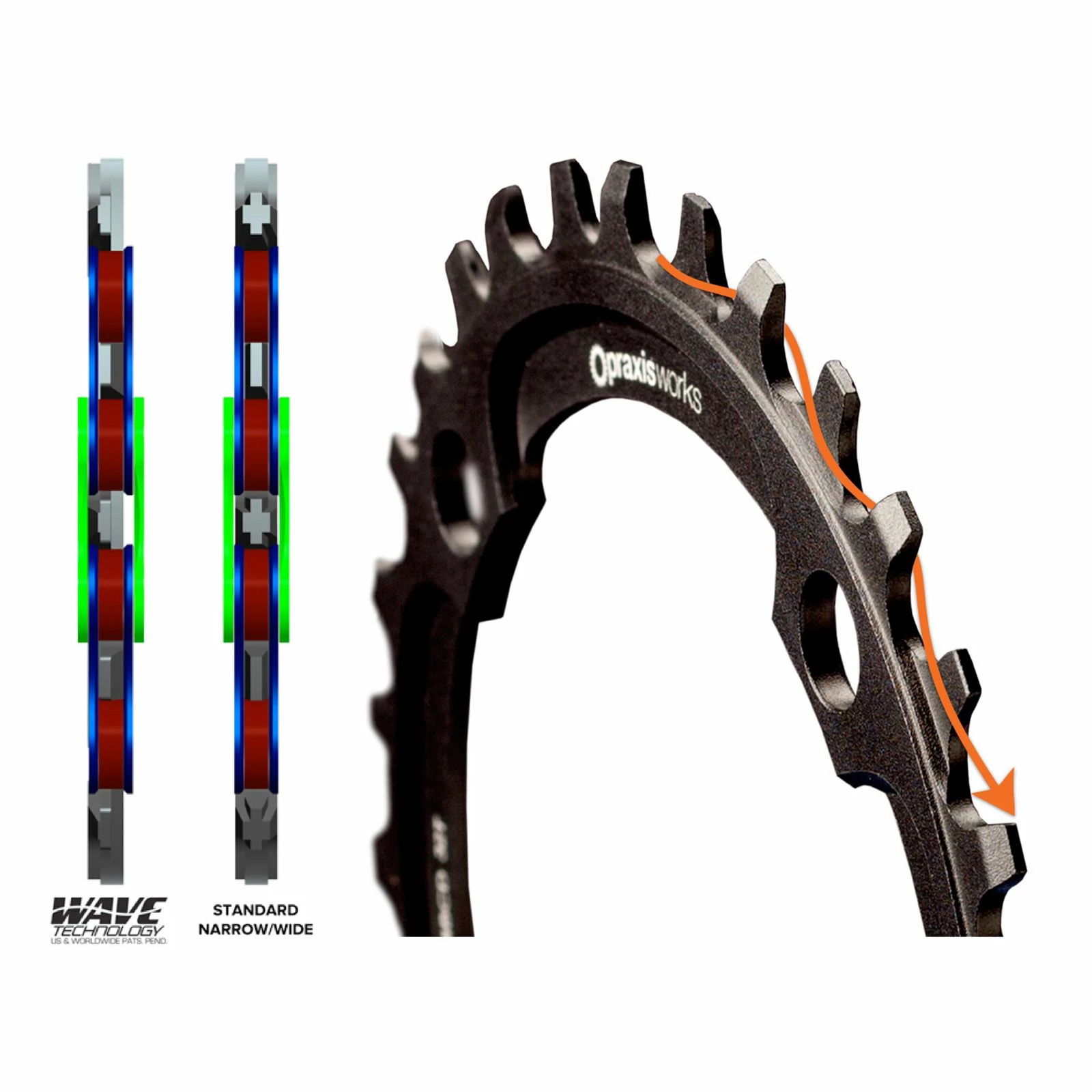 Praxis Works - Plateau VTT DM - Technologie Wave™ 104 Mm 5 Praxis Works - Plateau VTT DM - Technologie Wave™ 104 Mm – Image 3