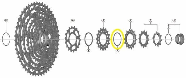 Shimano - Entretoise Y-0GX00300 Pour Cassette XT CS-M8100 3 Shimano - Entretoise Y-0GX00300 Pour Cassette XT CS-M8100